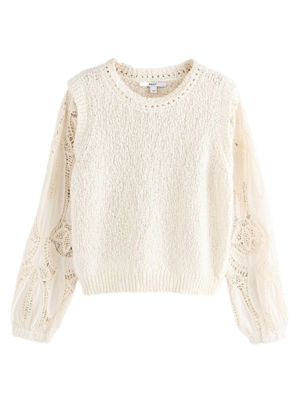 Next Next Pulover  prljavo bijela