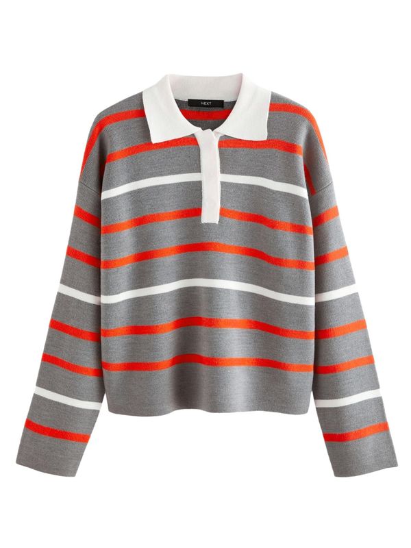 Next Next Pulover  siva / crvena / bijela