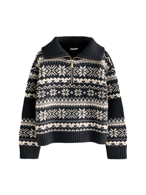 Next Next Pulover  siva melange / crna / bijela