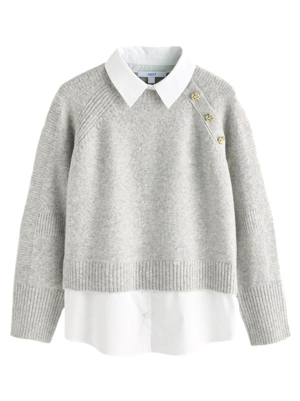 Next Next Pulover  siva melange