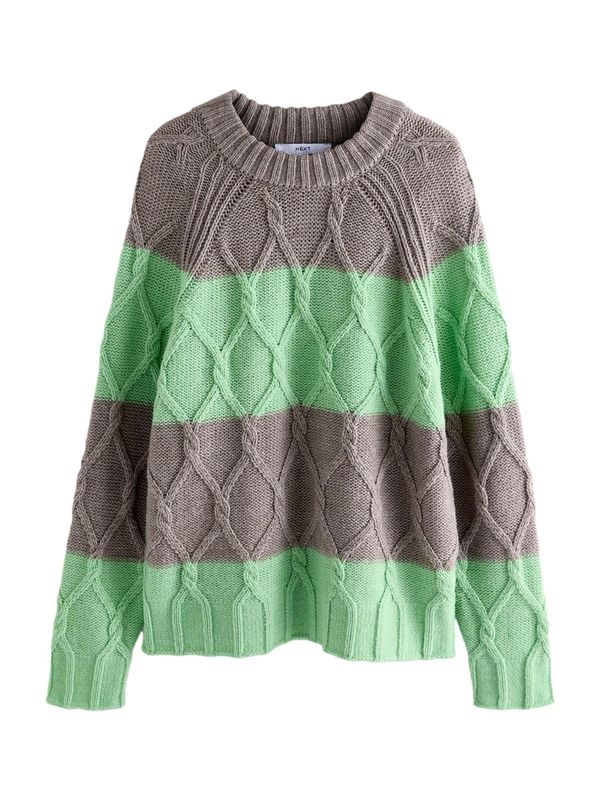 Next Next Pulover  siva / zelena