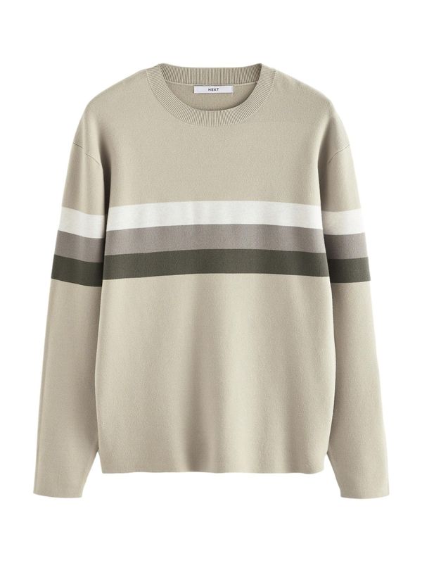 Next Next Pulover  sivkasto bež / siva / grafit siva / bijela