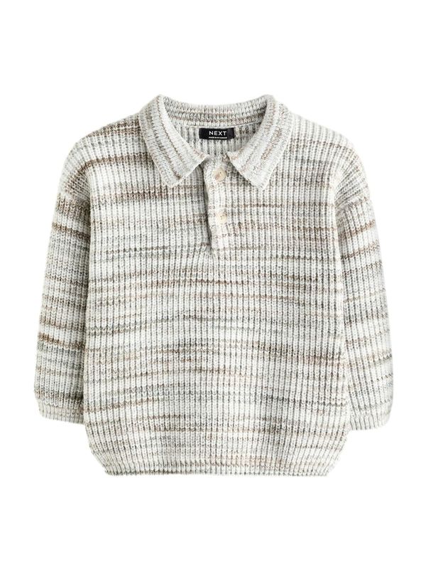 Next Next Pulover  smeđa / siva / bijela