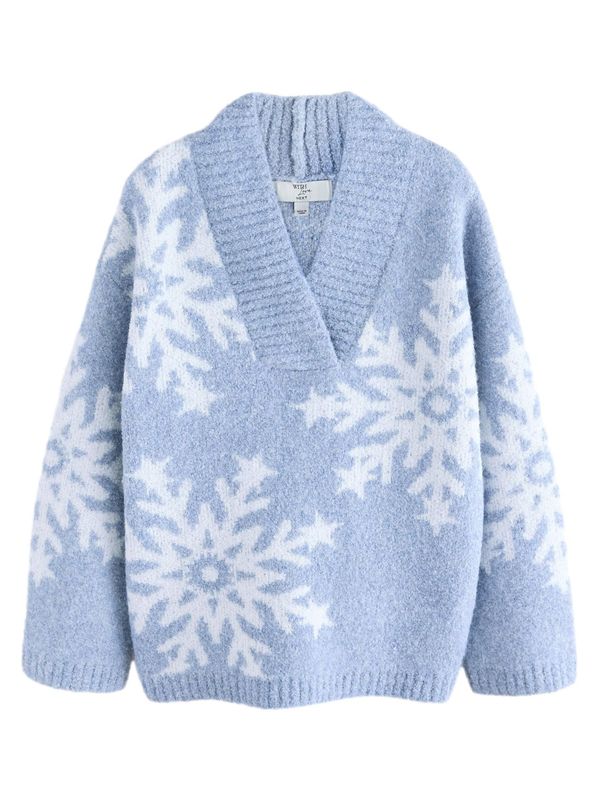 Next Next Pulover  svijetloplava / bijela