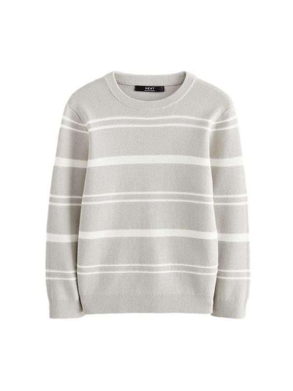 Next Next Pulover  svijetlosiva / bijela