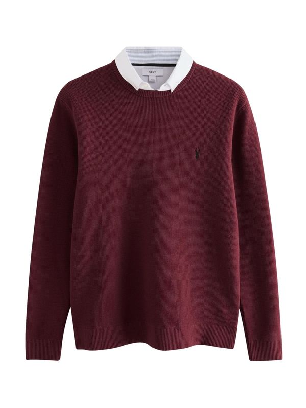 Next Next Pulover  tamno ljubičasta / bijela