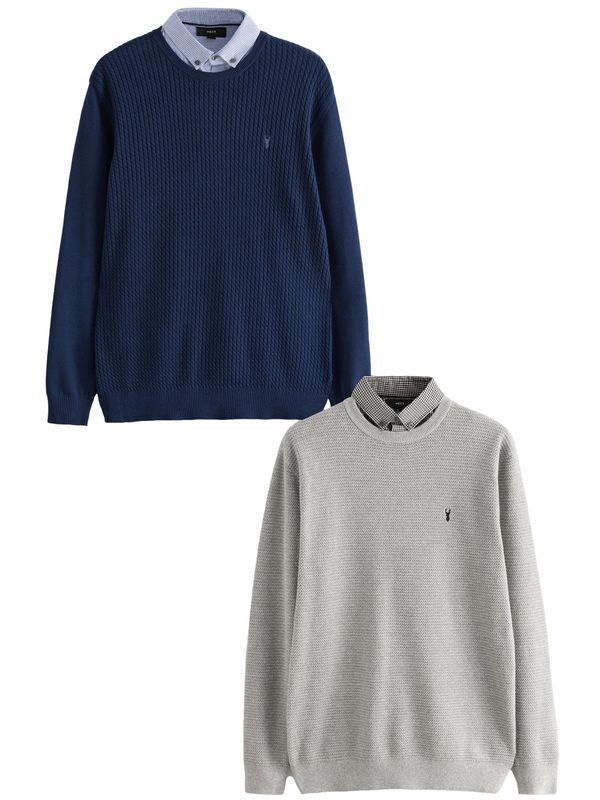 Next Next Pulover  tamno plava / siva