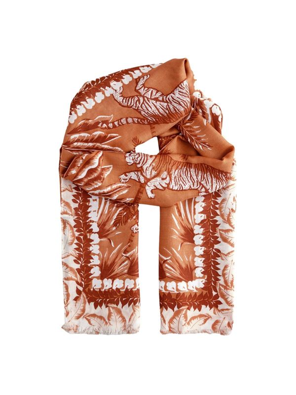 Next Next Ručnik  hrđavo smeđa / zeleno smeđa / bijela