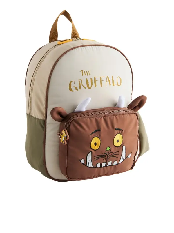 Next Next Ruksak 'Gruffalo'  sivkasto bež / smeđa / tamo žuta / maslinasta