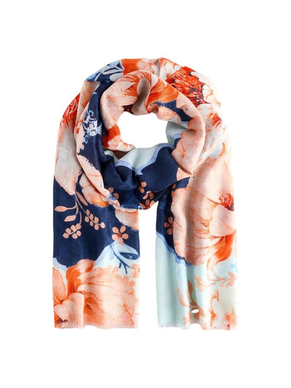 Next Next Šal  mornarsko plava / svijetloplava / pastelno narančasta / tamno narančasta