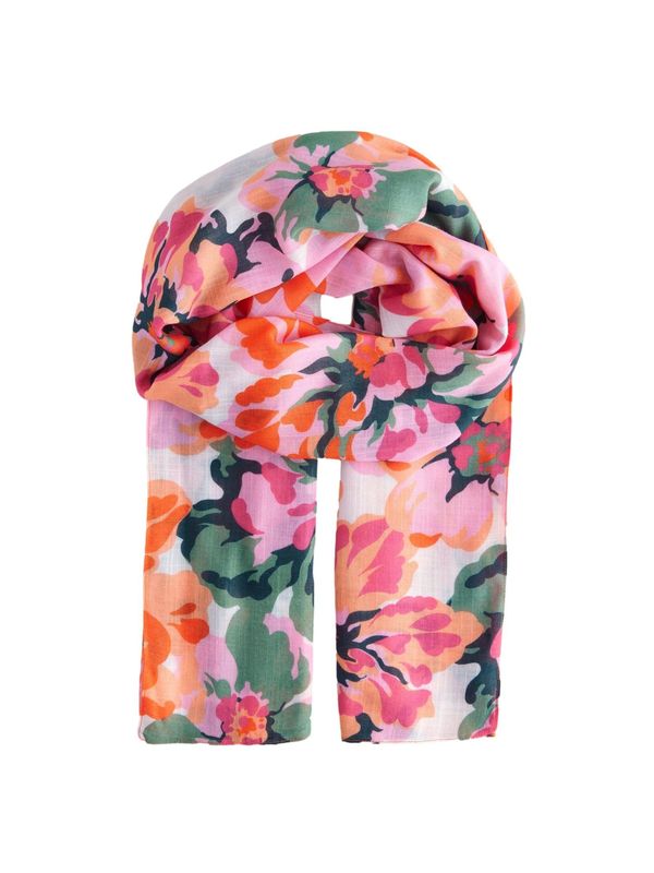 Next Next Šal  zelena / narančasta / svijetloroza / bijela