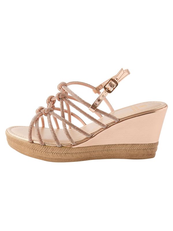 Next Next Sandale 'Forever Comfort®'  smeđa / rozo zlatna