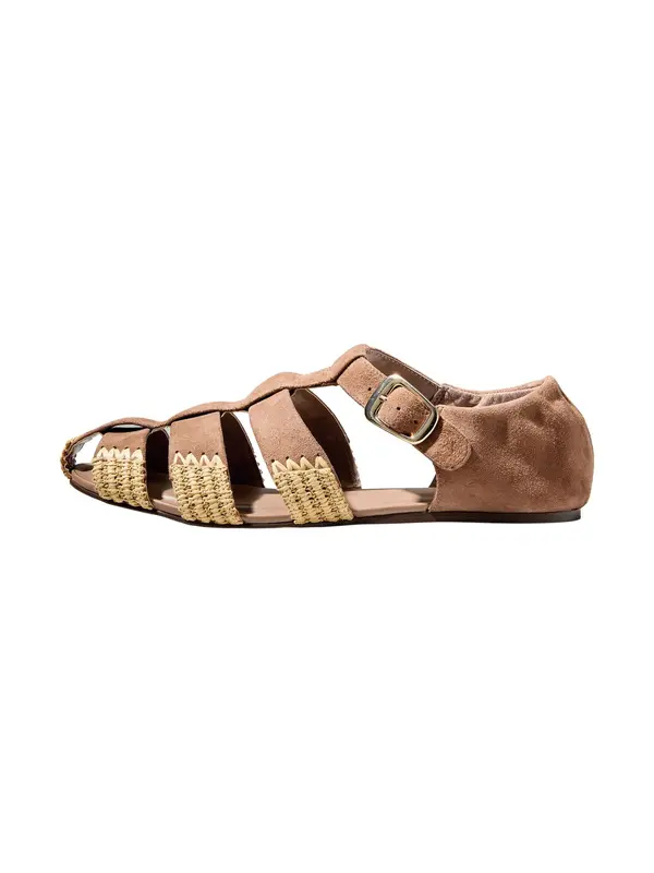 Next Next Sandale 'N. Premium'  boja devine dlake (camel) / pijesak