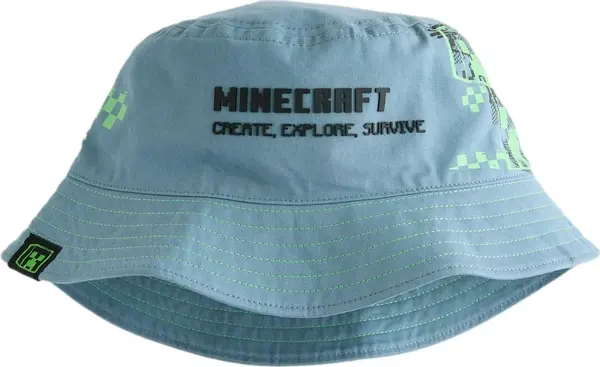 Next Next Šešir 'Minecraft'  svijetloplava / neonsko zelena / crna