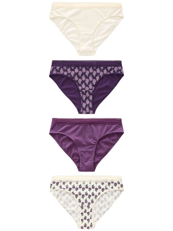 Next Next Slip  ecru/prljavo bijela / ljubičasto crvena