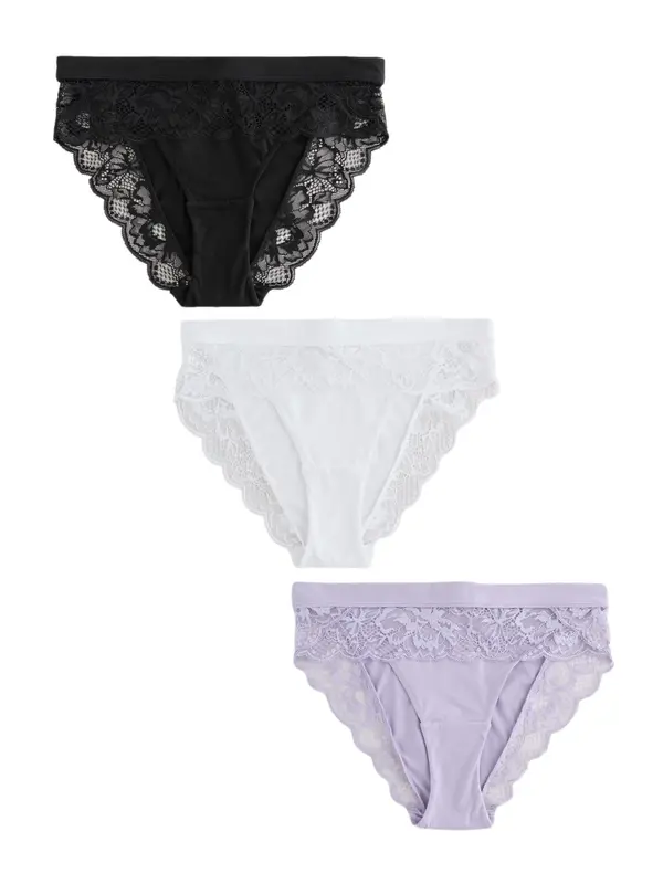 Next Next Slip  lavanda / crna / bijela
