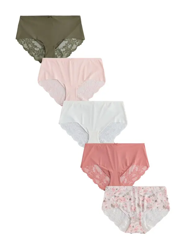 Next Next Slip  maslinasta / pastelno roza / pastelno crvena / bijela