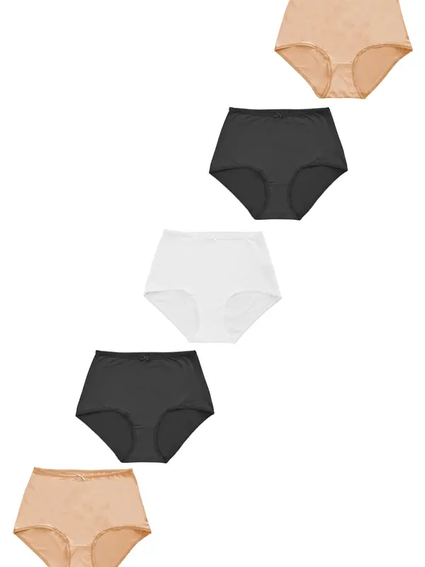 Next Next Slip  nude / crna melange / bijela