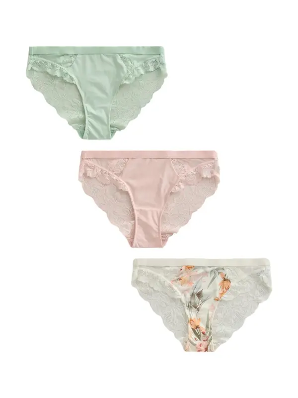 Next Next Slip  pastelno zelena / roza / bijela