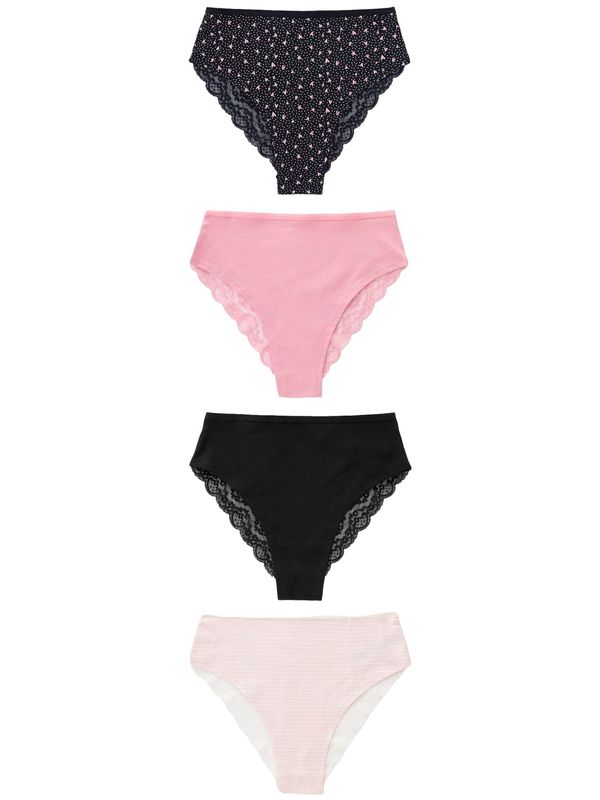 Next Next Slip  roza / crna / bijela