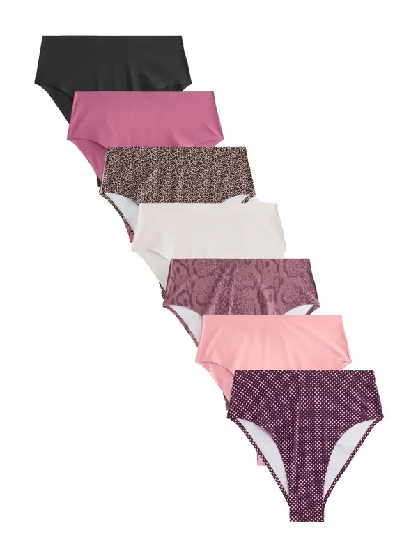 Next Next Slip  svijetlosmeđa / sivkasto ljubičasta (mauve) / prljavo roza / crna / bijela