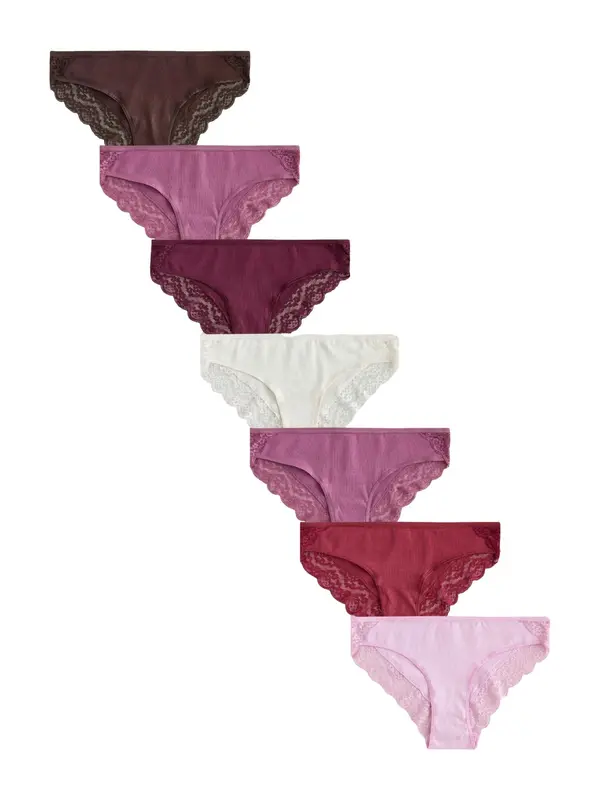Next Next Slip  tamno smeđa / ljubičasta / roza / karmin crvena / bijela