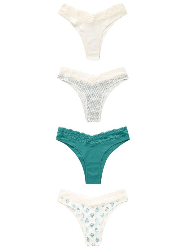 Next Next Slip  zelena / bijela