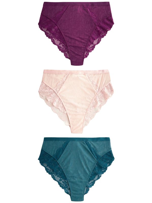 Next Next Slip  zelena / ljubičasta / svijetloroza