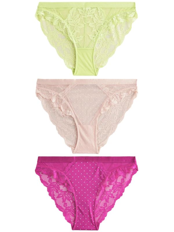 Next Next Slip  zelena / roza