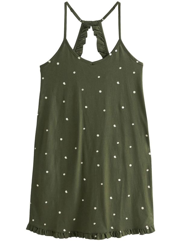 Next Next Spavaćica košulja  kaki / bijela