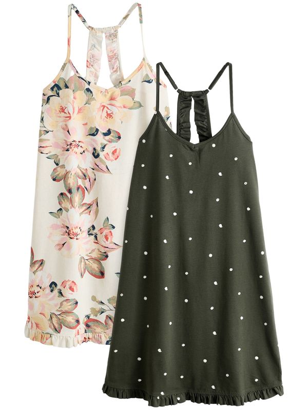 Next Next Spavaćica košulja  kaki / miks boja