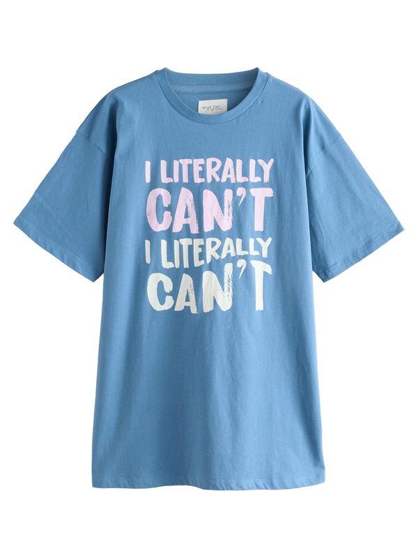 Next Next Spavaćica košulja  plava / pastelno roza / bijela