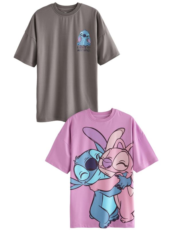 Next Next Spavaćica košulja  siva / ljubičasta / roza