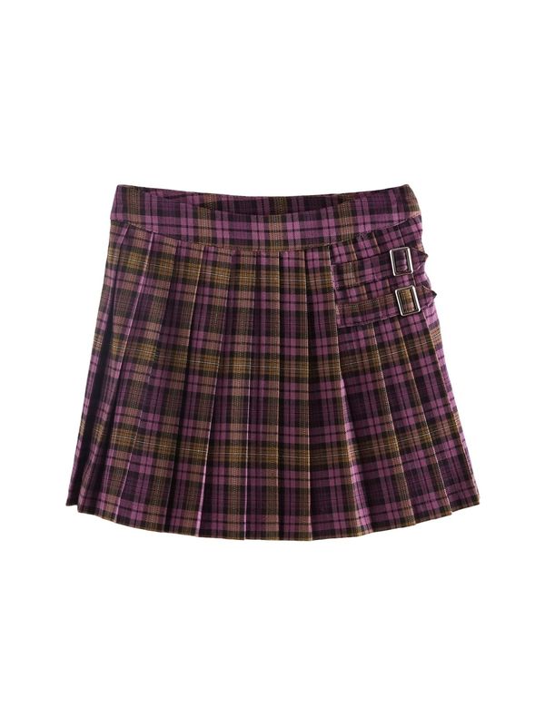 Next Next Suknja  svijetlosmeđa / ljubičasta / crna / bijela