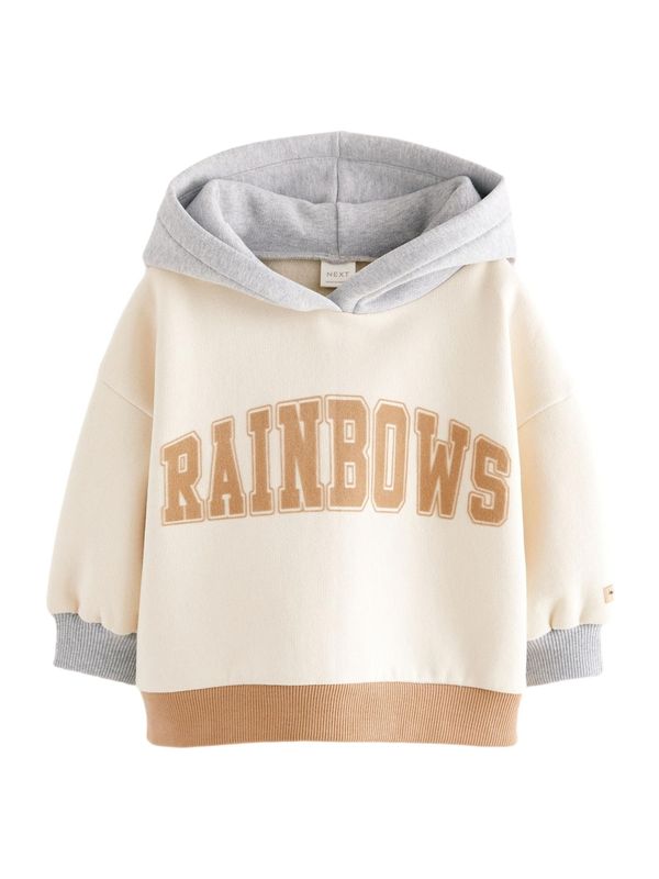 Next Next Sweater majica  boja pijeska / cappuccino / siva