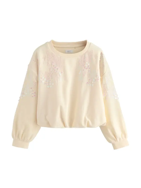 Next Next Sweater majica  boja pijeska / roza / biserno bijela