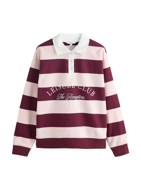 Next Next Sweater majica  ciklama / roza / bijela