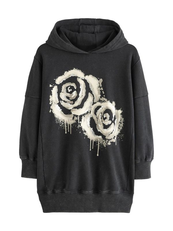 Next Next Sweater majica  crna / bijela