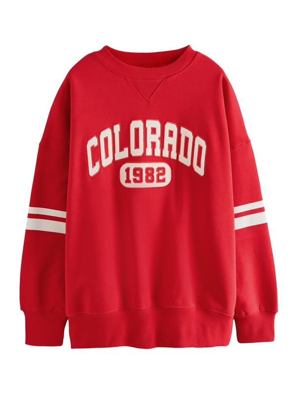 Next Next Sweater majica  crvena / bijela