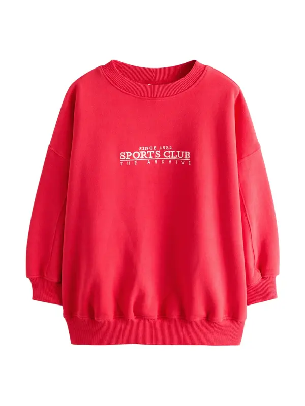 Next Next Sweater majica  crvena / bijela