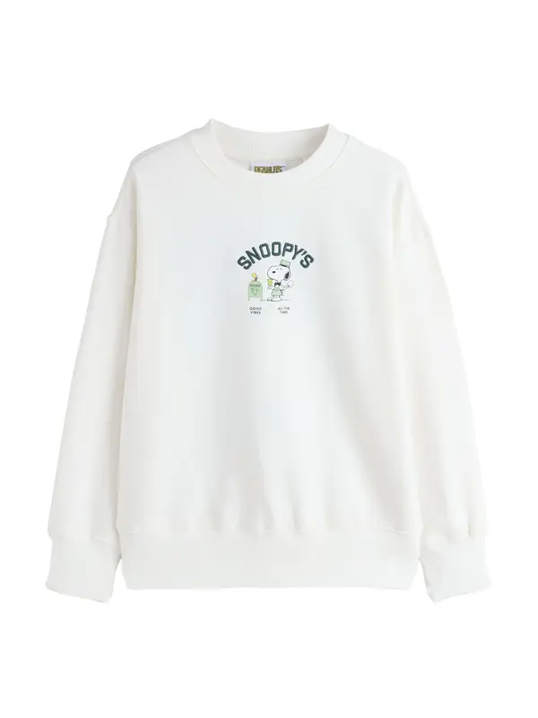 Next Next Sweater majica  ecru/prljavo bijela / brokat / smaragdno zelena / pastelno zelena