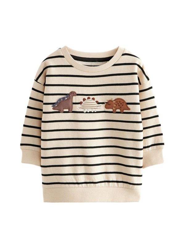 Next Next Sweater majica  ecru/prljavo bijela / smeđa / crna