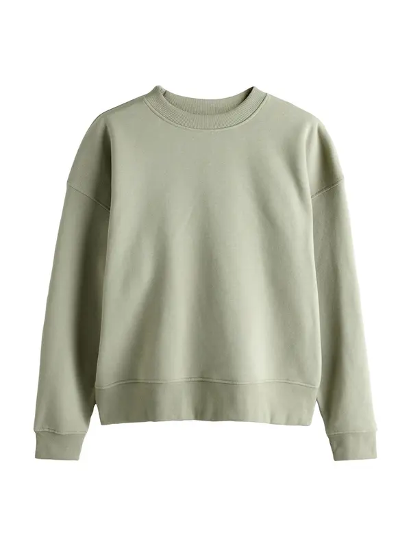 Next Next Sweater majica 'Essentials'  pastelno zelena