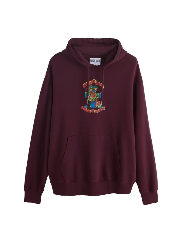 Next Next Sweater majica 'Guns N Roses'  azur / svijetlozelena / crvena / burgund