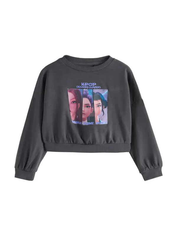 Next Next Sweater majica 'KPop Demon Hunters'  plava / tamo siva / ljubičasta / burgund