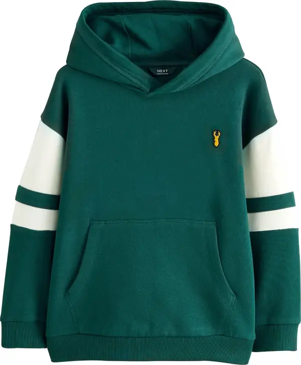 Next Next Sweater majica  kraljevski zelena / bijela
