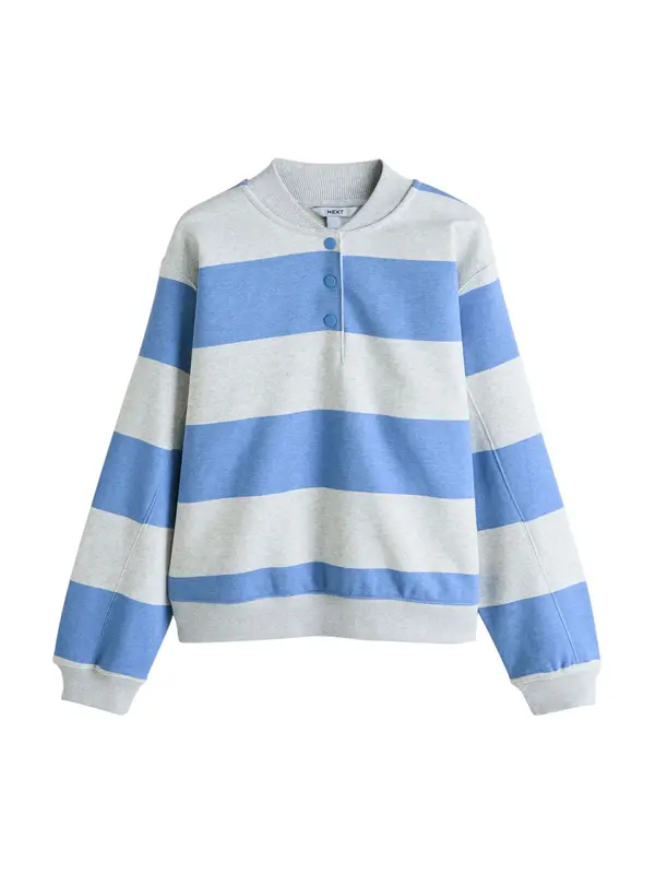 Next Next Sweater majica  kraljevsko plava / siva melange