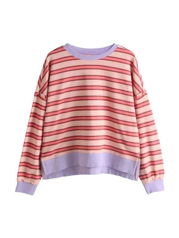 Next Next Sweater majica  ljubičasta / ciglasto crvena / puder roza / crvena