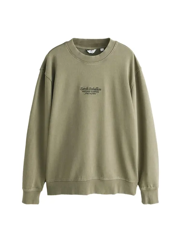 Next Next Sweater majica  maslinasta / tamno zelena