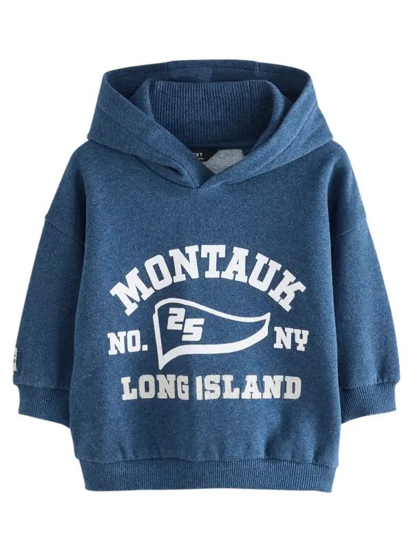 Next Next Sweater majica  mornarsko plava / bijela